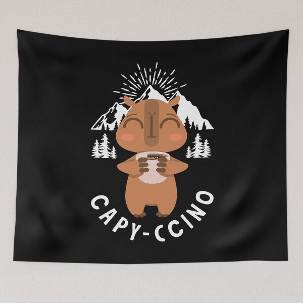 Item preview, Capybara Rodent Capyccino Coffee Pun designed and sold by ShopTheStyle.