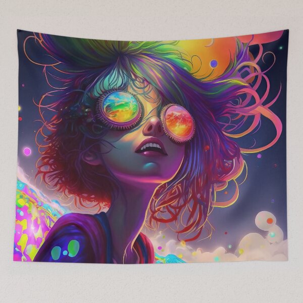Item preview, Girl in a rainbow world designed and sold by MorningPanda.
