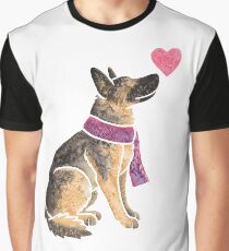 Watercolour German Shepherd Graphic T-Shirt
