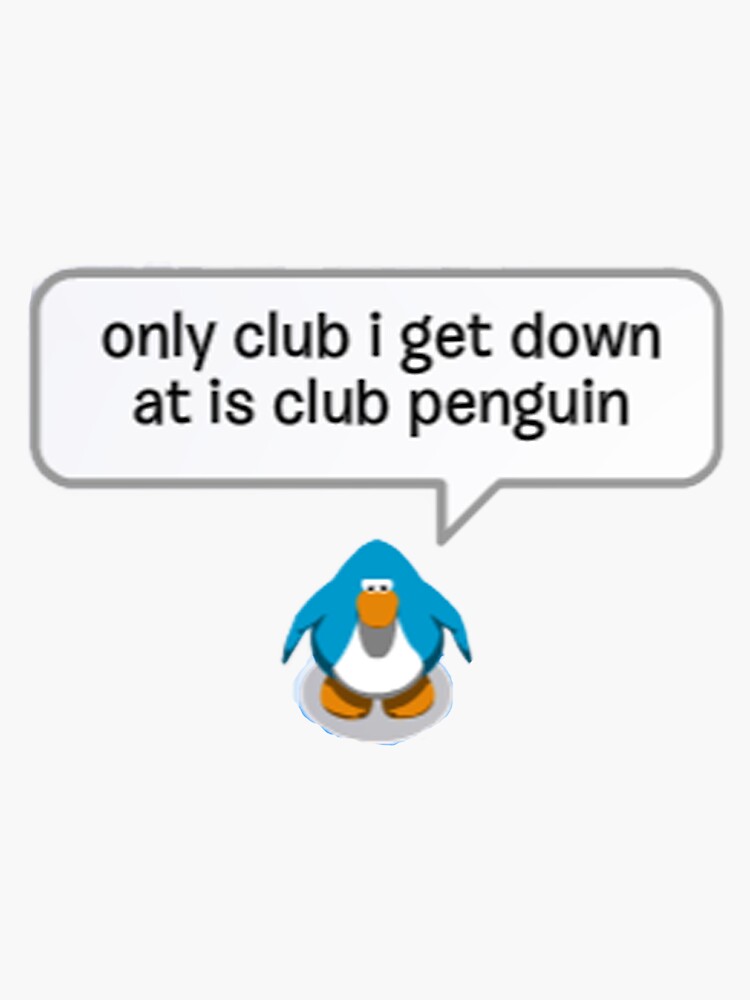 eat the rich - club penguin Sticker for Sale by charlottespice