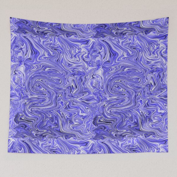 Item preview, Cool Blue liquify pattern, complex abstract art  designed and sold by Karo Art.