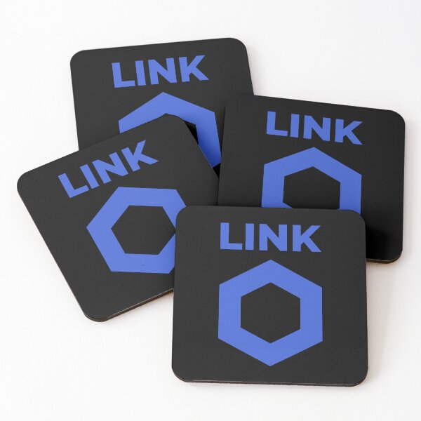 Item preview, Chainlink LINK Crypto Altcoin - Clean Vertical Blue Logo with Blue Text Logo Variant #2 designed and sold by CryptoMoods.