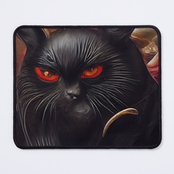 Item preview, Black infernal twin cats dark gothic animal pet funny cat poster wall art card designed and sold by ladarkepoque.