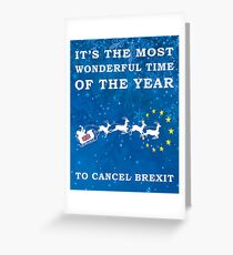 Cancel Brexit Christmas Design Greeting Card