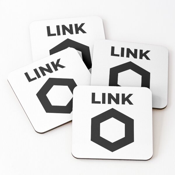 Item preview, Chainlink LINK Crypto Altcoin - Clean Vertical Black Logo with Black Text Logo Variant #1 designed and sold by CryptoMoods.