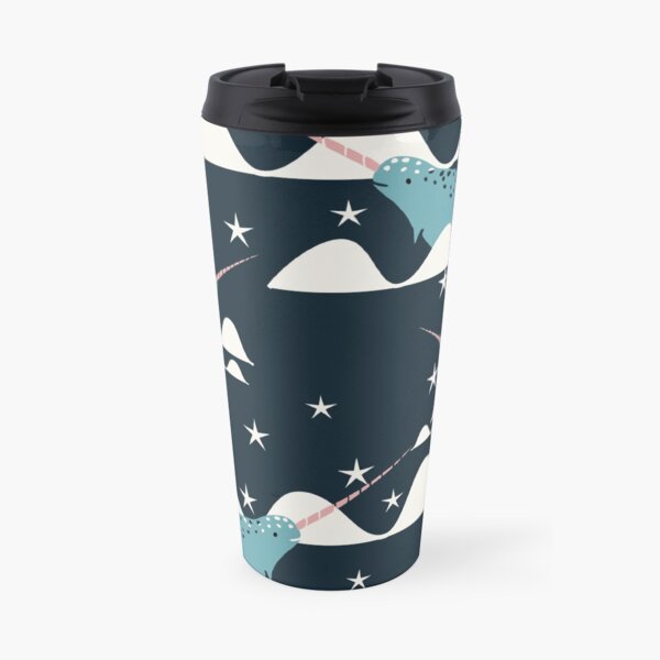 swimming narwhal Travel Mug