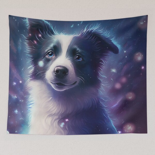Item preview, border collie pup space designed and sold by Jenslemmens.