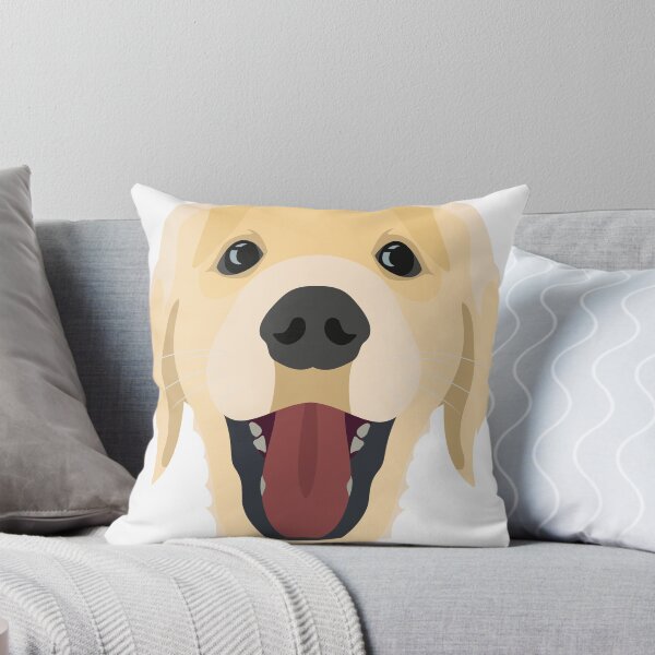 Aperçu de l'œuvre Les chiens d'illustration font face à Golden Retriver créée et vendue par GreenOptix.