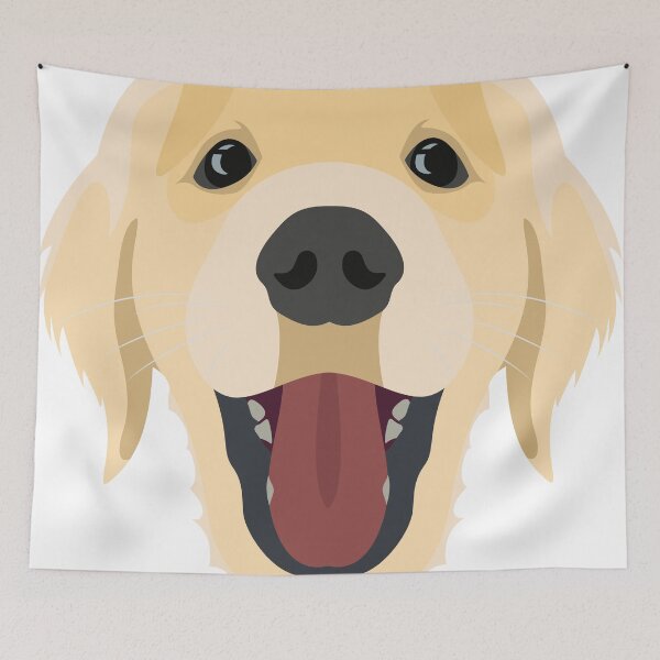 Item preview, Illustration dogs face Golden Retriver designed and sold by GreenOptix.