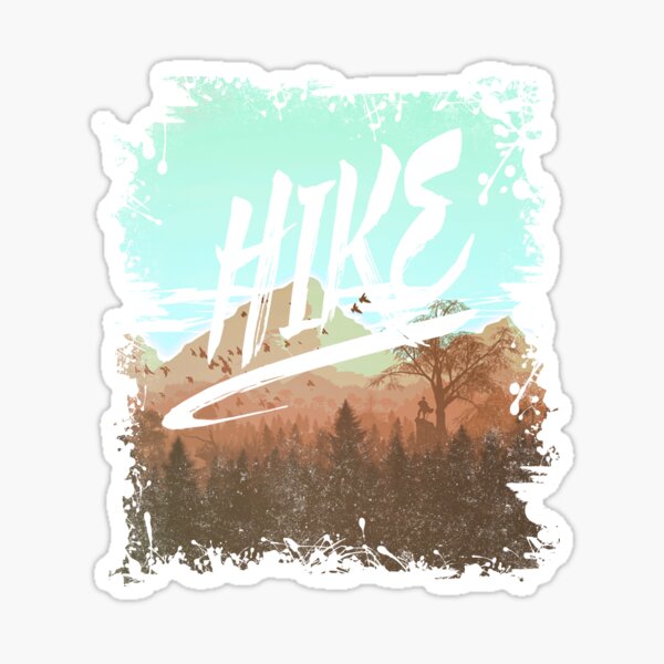 HIKE - I Love Hiking T-Shirt Sticker