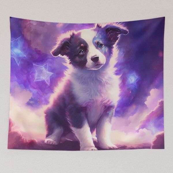 Item preview, border collie pup space designed and sold by Jenslemmens.