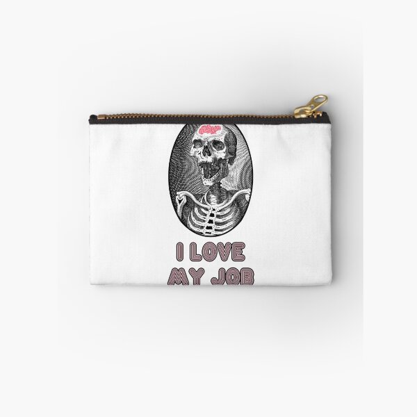 Item preview, 'I Love my Job' Skull Design - Retro Illustration Design for T-shirts, mugs, phone cases and other accessories designed and sold by Ridiculam Toga.