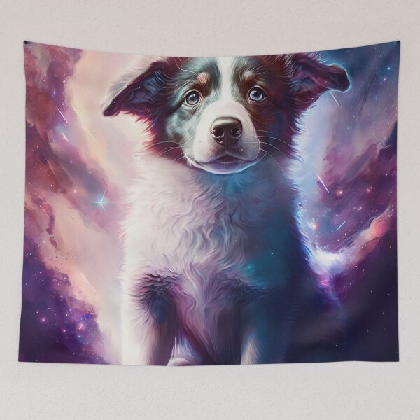 Item preview, border collie pup space designed and sold by Jenslemmens.
