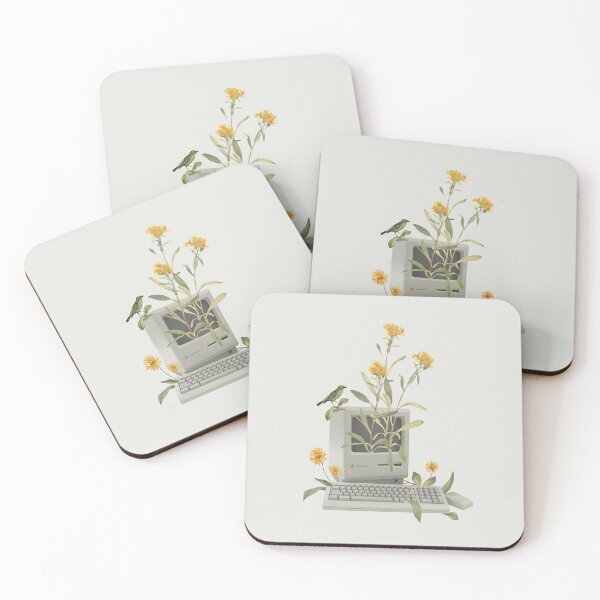 Item preview, Minimal collage floral vintage computer designed and sold by Frida Floral Studio.