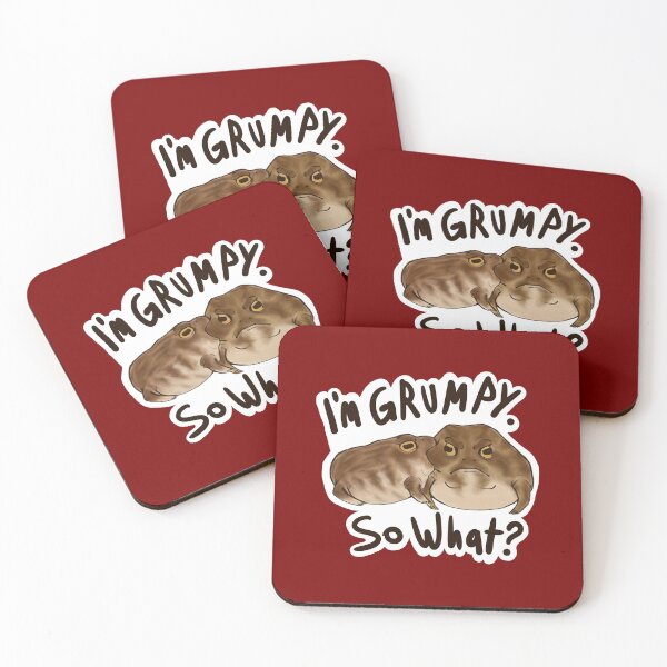 Item preview, " I'm grumpy. So what ? " - Grumpy Frog & Toad designed and sold by RhaioonArt.
