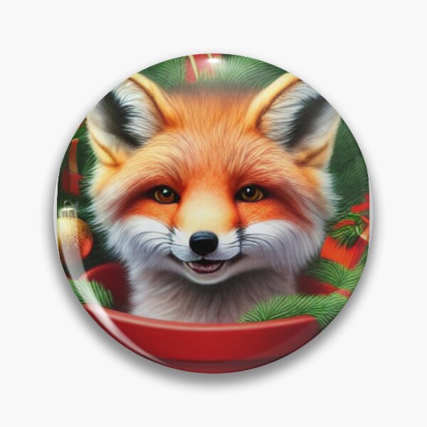 Item preview, Christmas Fox In A Pot designed and sold by ZenEverAI.