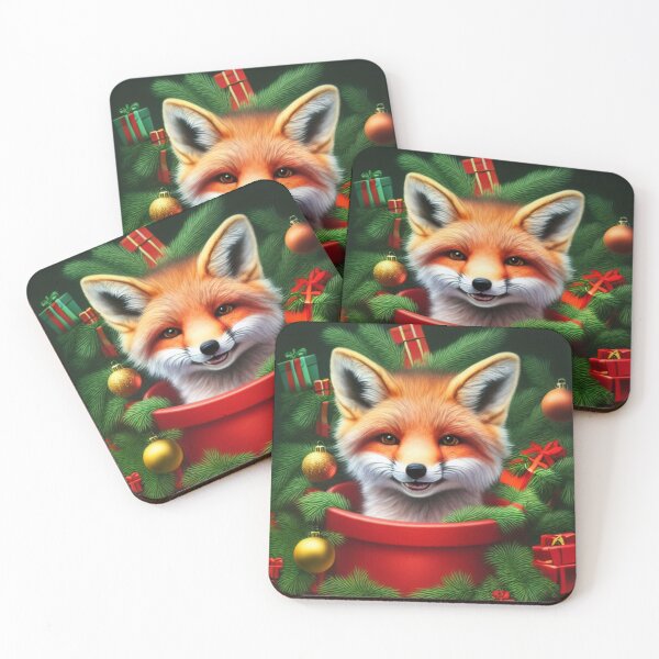 Item preview, Christmas Fox In A Pot designed and sold by ZenEverAI.