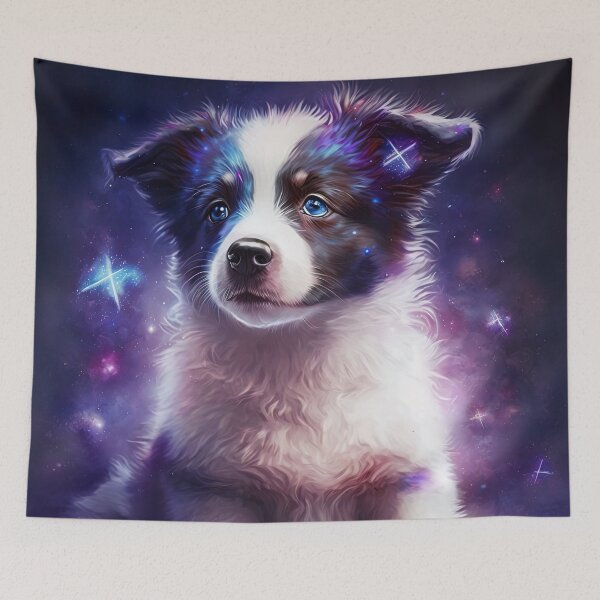 Item preview, border collie pup space designed and sold by Jenslemmens.