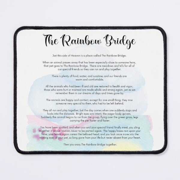Item preview, Rainbow Bridge Poem For Pet Loss Pastels designed and sold by Tammy Marie Russell.