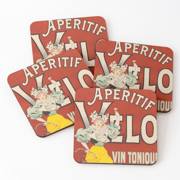 Item preview, APERITIF VELO VIN TONIQUE 1895 Vintage French Liqueur Art Nouveau Poster by Georges Meunier designed and sold by retroposters.