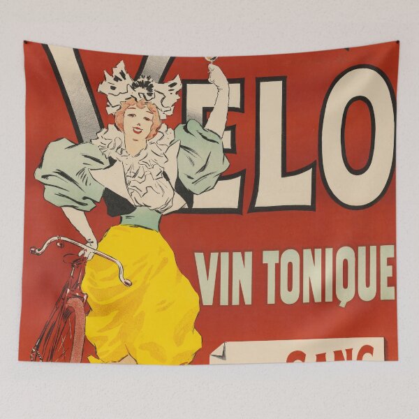 Item preview, APERITIF VELO VIN TONIQUE 1895 Vintage French Liqueur Art Nouveau Poster by Georges Meunier designed and sold by retroposters.