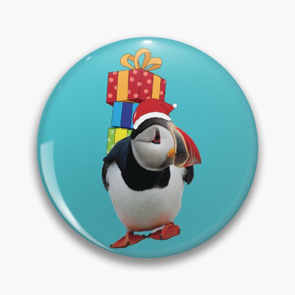 Item preview, Cute Goofy Puffin carrying stack of presents. designed and sold by atedesigns.