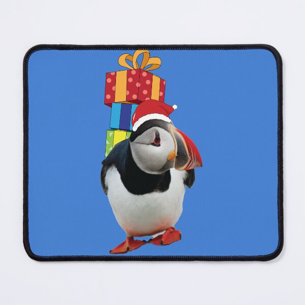 Item preview, Cute Goofy Puffin carrying stack of presents. designed and sold by atedesigns.