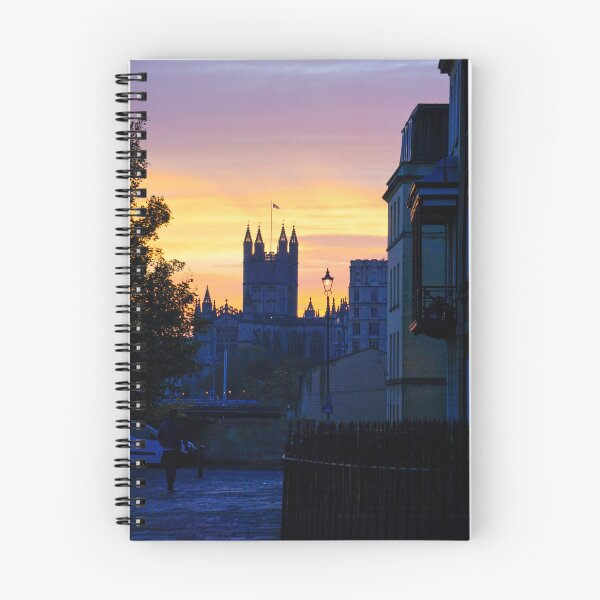 Item preview, Dusk view of the city with Bath Abbey in distance designed and sold by Rowena Ko.