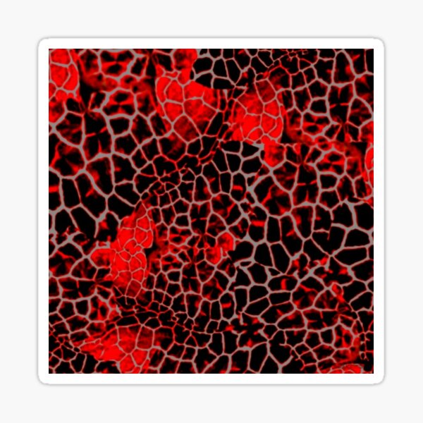 Black and Red Giraffe Print Sticker