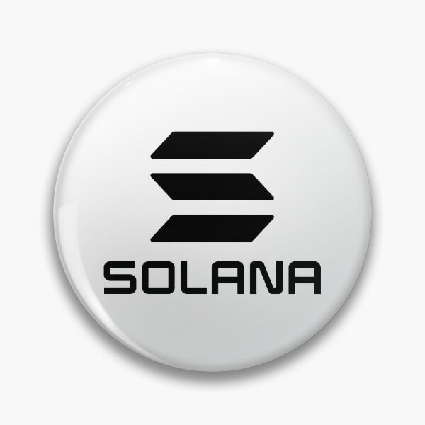Item preview, Solana SOL Crypto Altcoin - Clean Large Vertical Black Logo with Black Text Logo designed and sold by CryptoMoods.