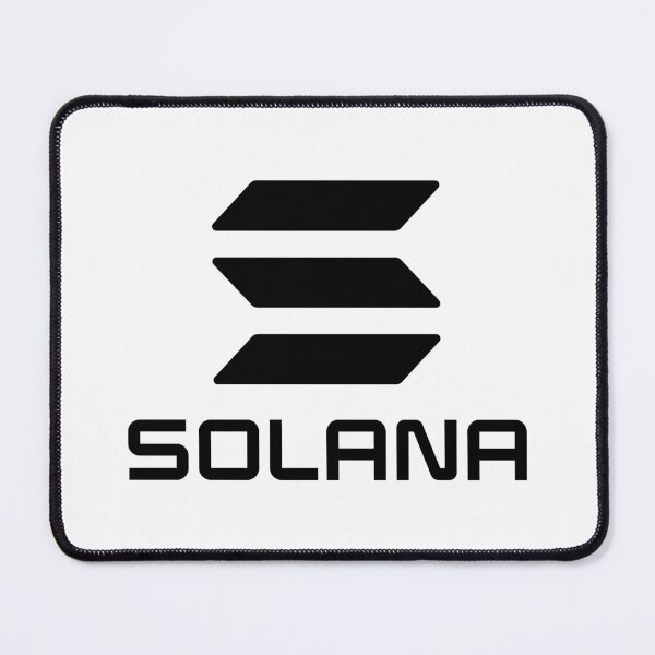 Item preview, Solana SOL Crypto Altcoin - Clean Large Vertical Black Logo with Black Text Logo designed and sold by CryptoMoods.