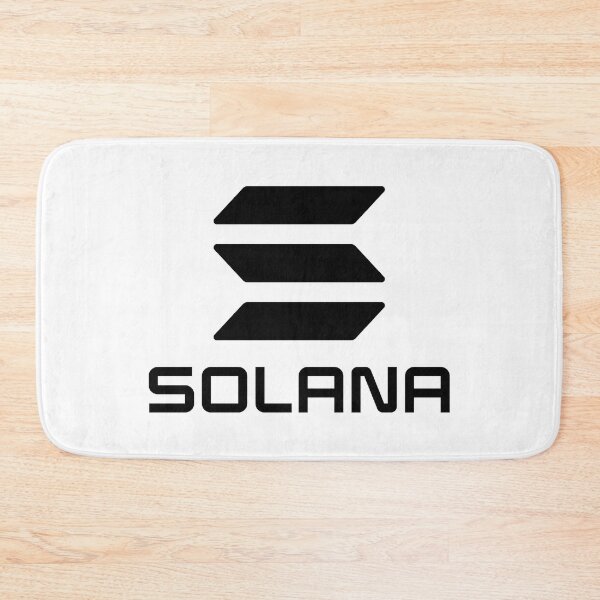 Item preview, Solana SOL Crypto Altcoin - Clean Large Vertical Black Logo with Black Text Logo designed and sold by CryptoMoods.