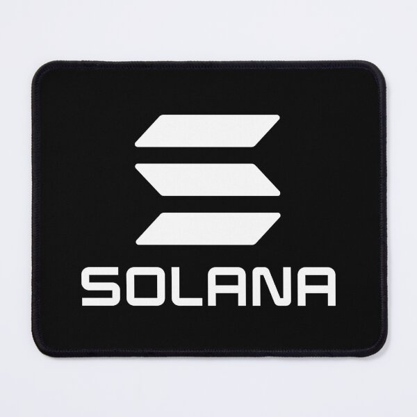 Item preview, Solana SOL Crypto Altcoin - Clean Large Vertical White Logo with White Text Logo designed and sold by CryptoMoods.