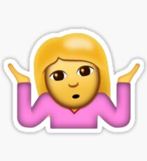 Achselzuckendes Mädchen Emoji Sticker