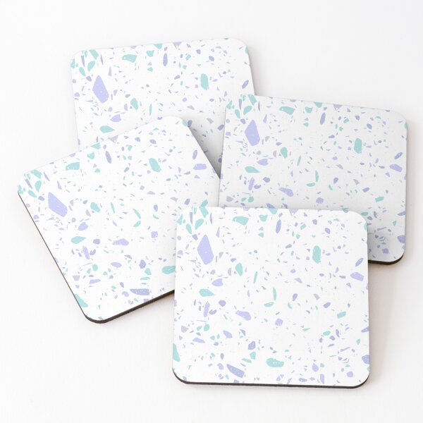 Item preview, Modern White and BlueTerrazzo Chip Pattern designed and sold by thesnowwhyte.