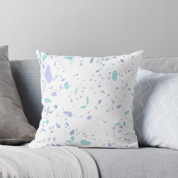 Item preview, Modern White and BlueTerrazzo Chip Pattern designed and sold by thesnowwhyte.