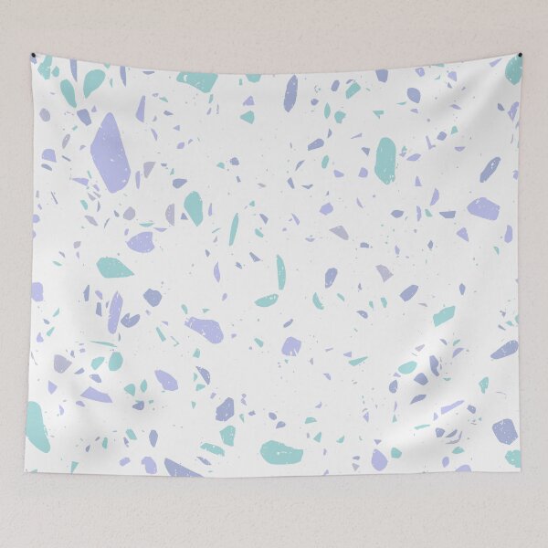 Item preview, Modern White and BlueTerrazzo Chip Pattern designed and sold by thesnowwhyte.