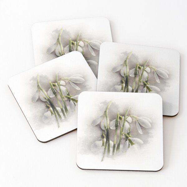Item preview, Snowflake flower watercolor sketch, Prints, Cards and Posters designed and sold by maria0505.