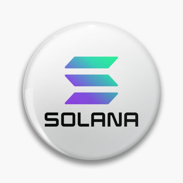 Item preview, Solana SOL Crypto Altcoin - Clean Large Vertical Gradient Logo with Black Text Logo designed and sold by CryptoMoods.