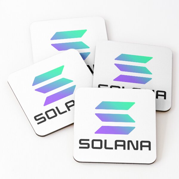 Item preview, Solana SOL Crypto Altcoin - Clean Large Vertical Gradient Logo with Black Text Logo designed and sold by CryptoMoods.