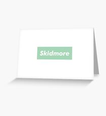 Skidmore Box Logo - Mint Green Greeting Card
