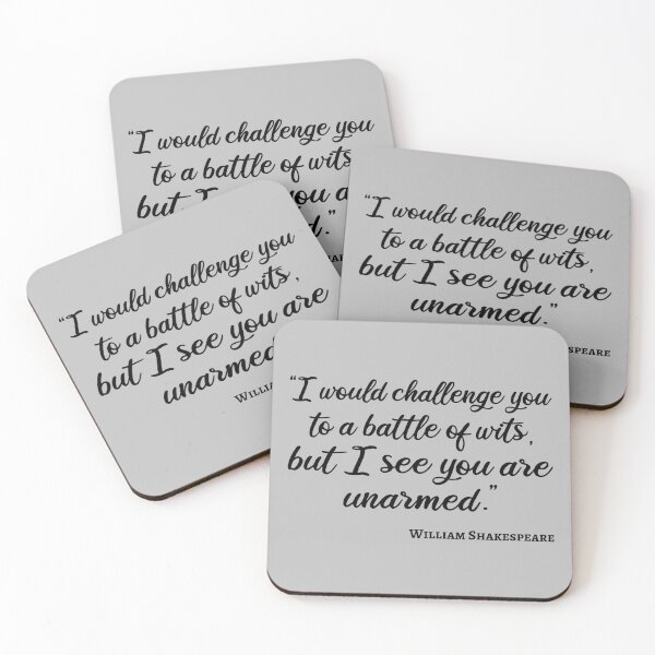 Item preview, Shakespeare Quote - Battle Of Wits III designed and sold by Lemon Pepper.