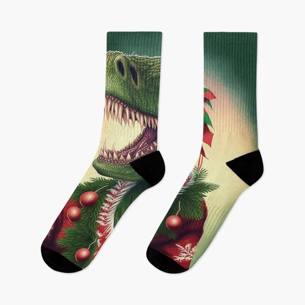Item preview, DINOSAUR WEARING AN UGLY CHRISTMAS JUMPER Midjourney AI Artwork designed and sold by davidjulie.