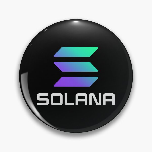 Item preview, Solana SOL Crypto Altcoin - Clean Large Vertical Gradient Logo with White Text Logo designed and sold by CryptoMoods.