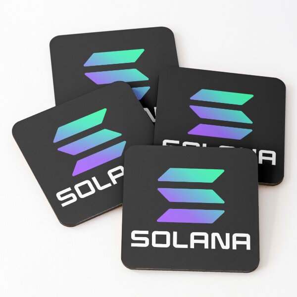 Item preview, Solana SOL Crypto Altcoin - Clean Large Vertical Gradient Logo with White Text Logo designed and sold by CryptoMoods.