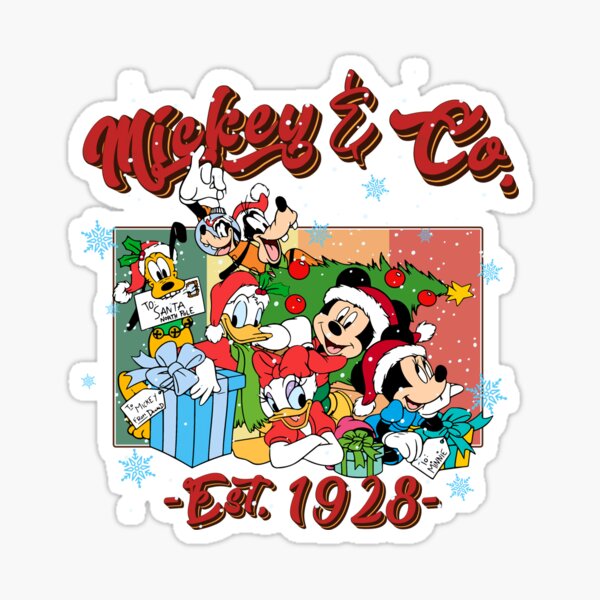 Disney Mickey And Minnie Christmas Mashup' Sticker