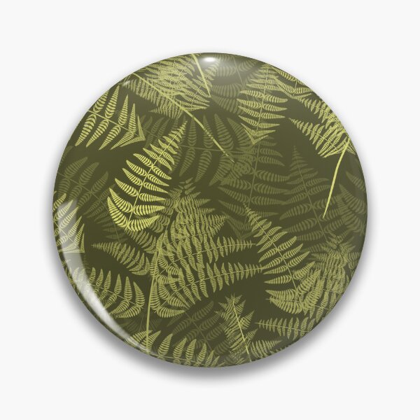 Item preview, Ferns Soft Yellow on Khaki Half-Drop Repeat 5748 designed and sold by Art in My Loft.