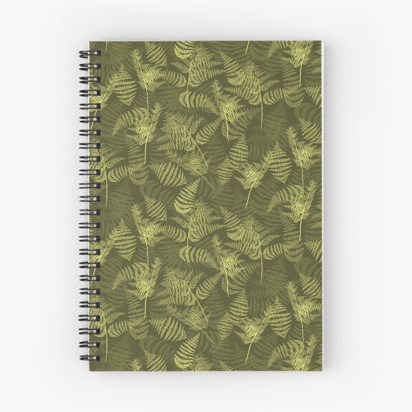 Item preview, Ferns Soft Yellow on Khaki Half-Drop Repeat 5748 designed and sold by Art in My Loft.