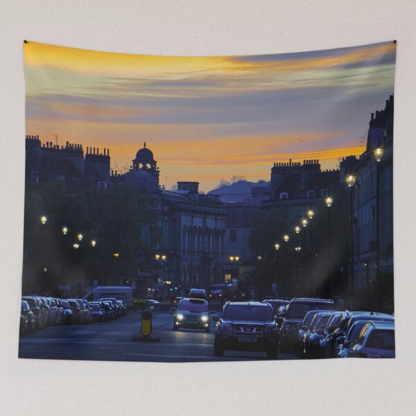 Item preview, Great Pulteney street in dusk sunset  designed and sold by Rowena Ko.