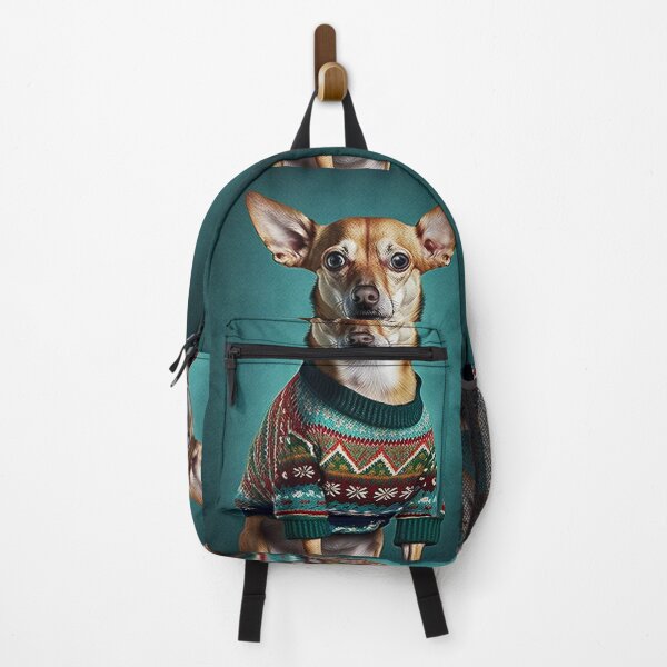 Item preview, CHIHUAHUA DOG WEARING AN UGLY CHRISTMAS JUMPER Midjourney AI Artwork designed and sold by davidjulie.